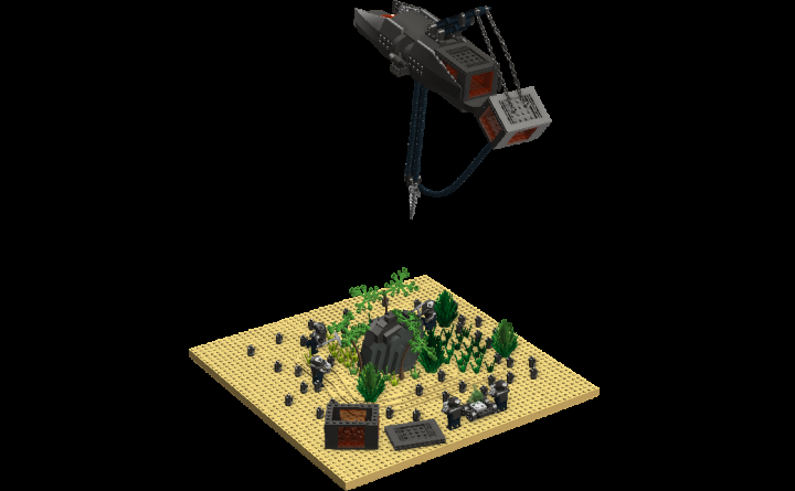 LEGO MOC - In a galaxy far, far away... - Assembly and Cargo Ship of Alien Invaders