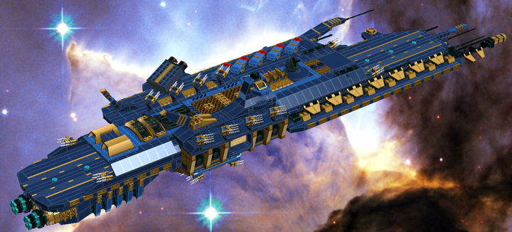 LEGO MOC - In a galaxy far, far away... - Heavy carrier 'M'an-Sertal'