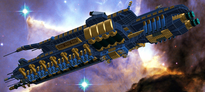 LEGO MOC - In a galaxy far, far away... - Heavy carrier 'M'an-Sertal'