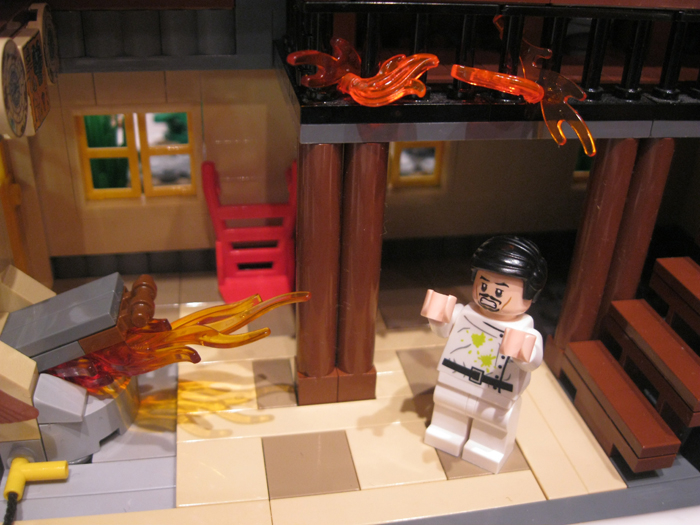 LEGO MOC - Because we can! - Switzerland of 'Clean' toilets: произошло сильное давление и огонь вырвался наружу!!!