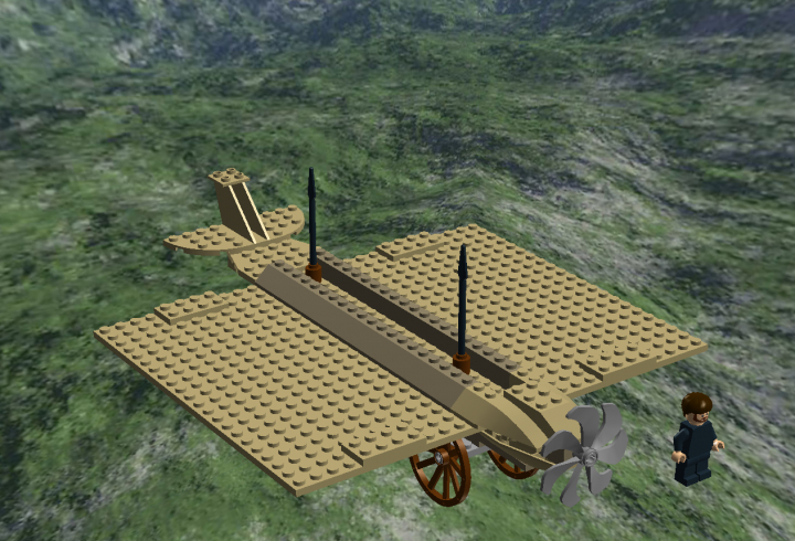 LEGO MOC - Because we can! - First Russian Plane: Вид сбоку