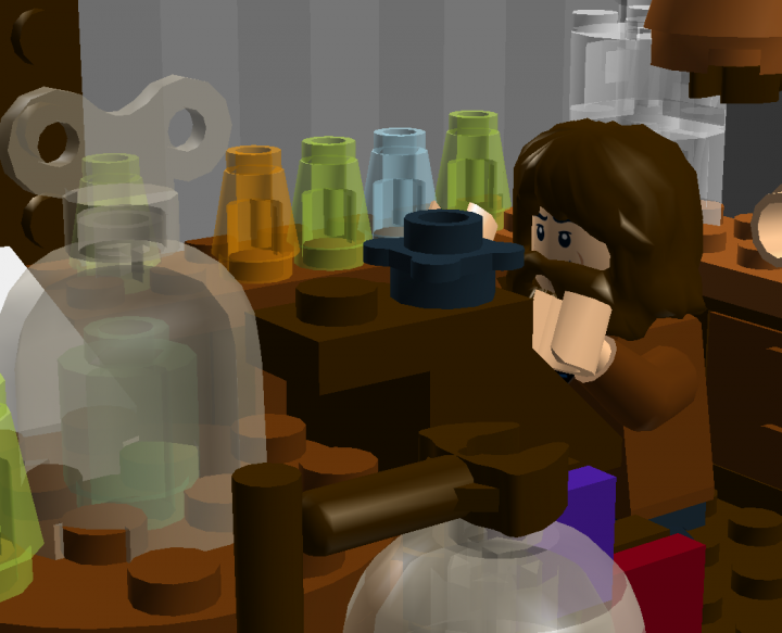 LEGO MOC - Because we can! - Mendeleev D.: Critical Point: Сам Дмитрий Иванович.<br />
Стоит за... письменной стойкой.