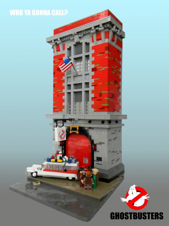 LEGO MOC - Heroes and villians - Ghostbuster's firehouse!