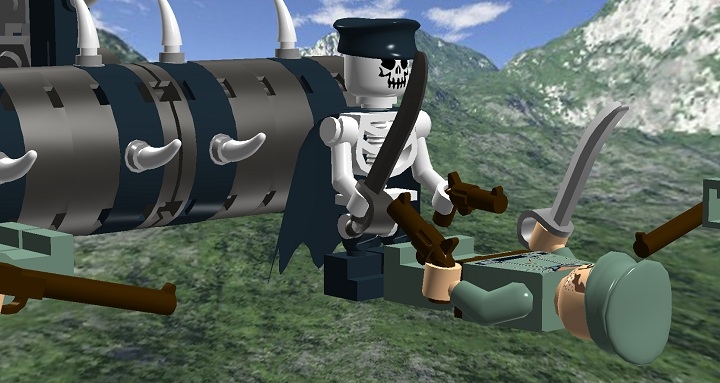 LEGO MOC - Steampunk Machine - Железная смерть: ...и битва закончилась поражением для всех - даже для командира, убитого генералом нежити.