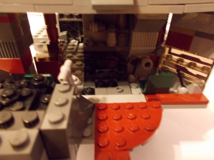 LEGO MOC - Steampunk Machine - 'Red Revenge' Steam Locomotive: кабина без минифигурок