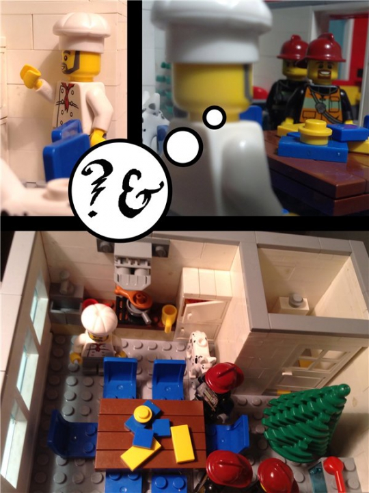 LEGO MOC - New Year's Brick 2014 - Дежурство в новогоднюю смену: Конец.<br />
<p><br />
Дополнительные фото пожарной части.