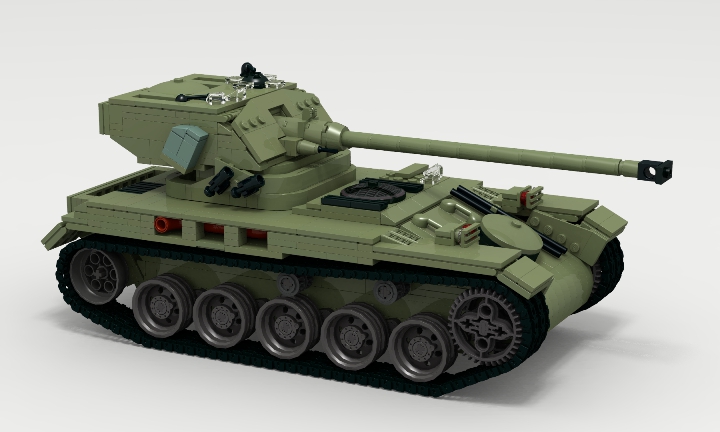 LEGO MOC - LDD-contest '20th-century military equipment‎' - Light Tank AMX-13