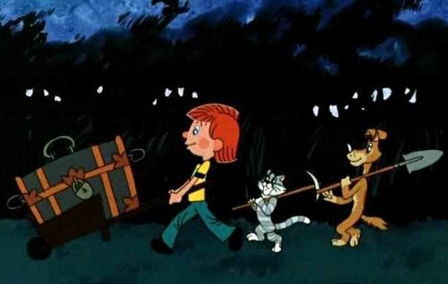 LEGO MOC - Конкурс «Советское кино» - Трое из Простоквашино: Оригинальный кадр из мультфильма.