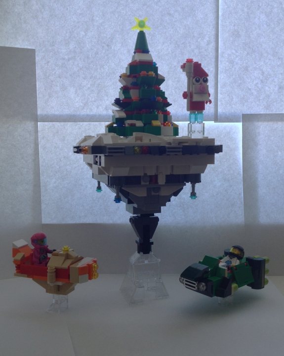 LEGO MOC - New Year's Brick 3015 - Новый год в облаках: Общий вид работы.