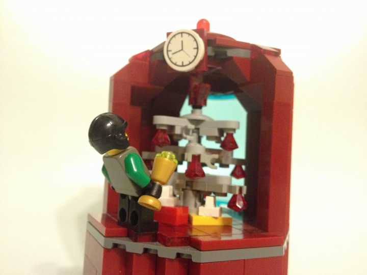 LEGO MOC - New Year's Brick 3015 - Новый год в солнечной системе Москва .: Осталось 15 минут до Нового года .<br />
Джек вооружился шампанским .