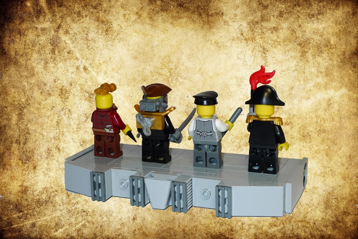 LEGO MOC - Submersibles - Golden Lionardo: Что-ж давайте посмотрим на этих «морских волков» в действии! Чем же они могут заниматься, путешествую по дну морскому? А, собственно, ничем. Джо будет, как всегда, мастерить что-нибудь этакое. Старина Смит будет, по мере необходимости подкидывать уголек в печь. Очень расчетливый человек. Всегда проверяет по своим золотым часам время – не пора ли, мол, заправить нашу малышку?