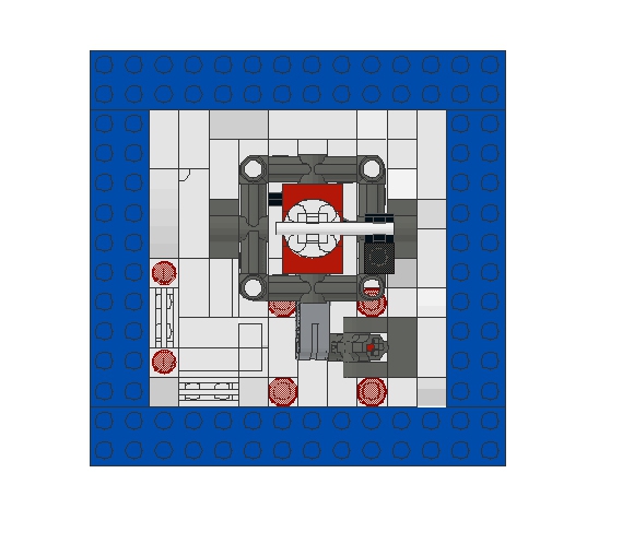 LEGO MOC - Battle of the Masters 'In cube' - Cosmonaut Training Centre: Техническое фото 2 - вид сверху