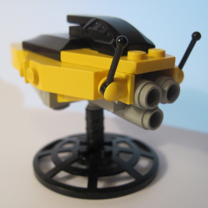 LEGO MOC - Battle of the Masters 'In cube' - Подводный катер «Скат»: Вид сзади. Водомётные двигатели