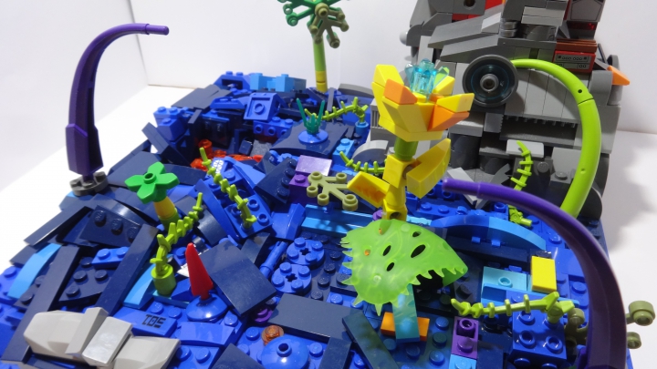 LEGO MOC - Инопланетная жизнь - Кусочек жизни на планете Скаардж: <br />
Вот необычные растения которые растут на этой планете.