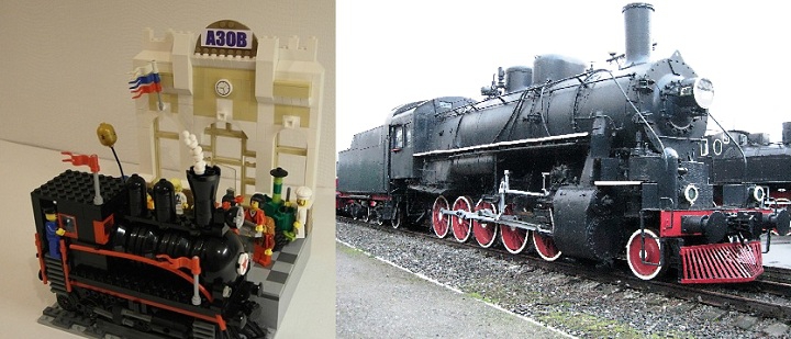 LEGO MOC - Joy and Sadness of Great Victory - Поезд 'Победа': Сравнение двух поездов.