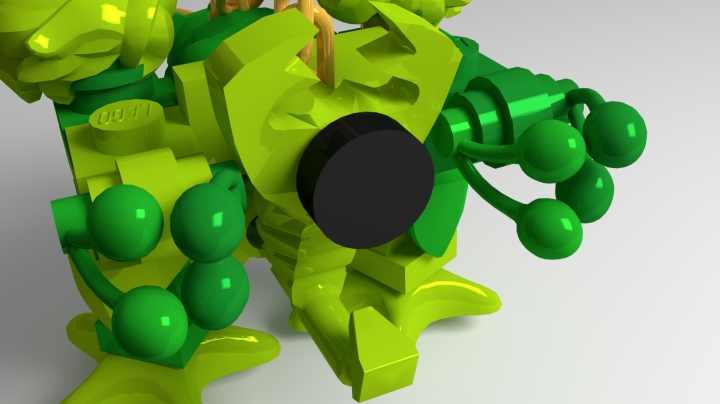 LEGO MOC - Fantastic Beasts And Who Dreams Of Them - Куфр и Охакат.: Зато у него есть хобот, которым он высасывает сок из фруктов, …