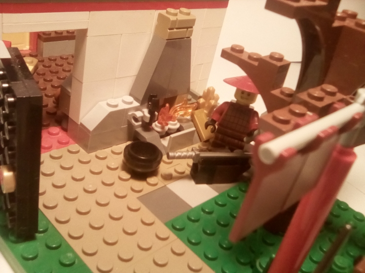 LEGO MOC - Младшая лига. Конкурс 'Средневековье'. - Средневековый дом.: Маленькая кузница.