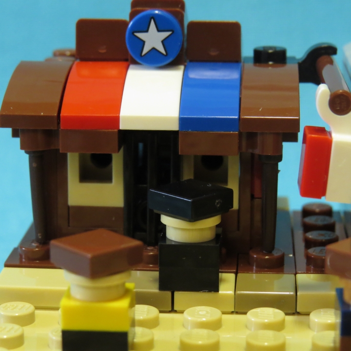 LEGO MOC - LEGO-contest 16x16: 'Western' - Вестбрик, Штат Техас: Но почему же безучастен шериф? Всё просто. Даже дети в Вестбрике знают, что Шерифа каждый вечер угощает выпивкой Гробовщик в местном салуне.