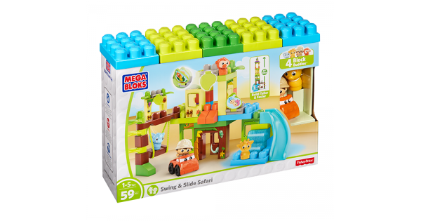 mega bloks swing and slide safari