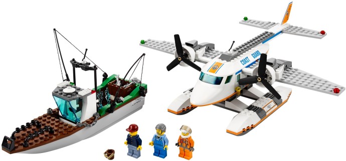 Bricker - Brinquedo contruído por LEGO 60015 Coast Guard Plane