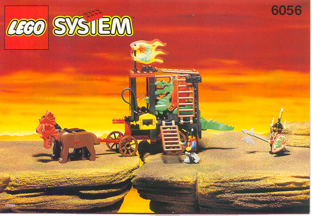 Bricker - Brinquedo contruído por LEGO 6056 Dragon Wagon