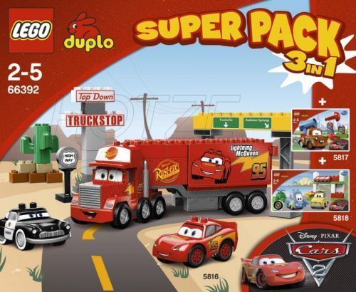 Bricker - Brinquedo contruído por LEGO 66392 Cars Super Pack 3-in-1