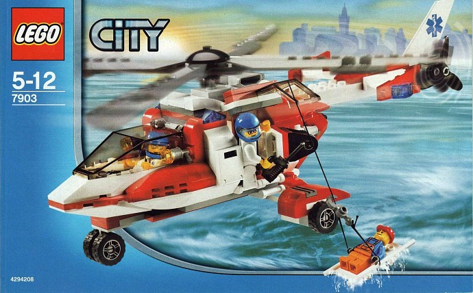Bricker - Brinquedo contruído por LEGO 7903 Rescue Helicopter