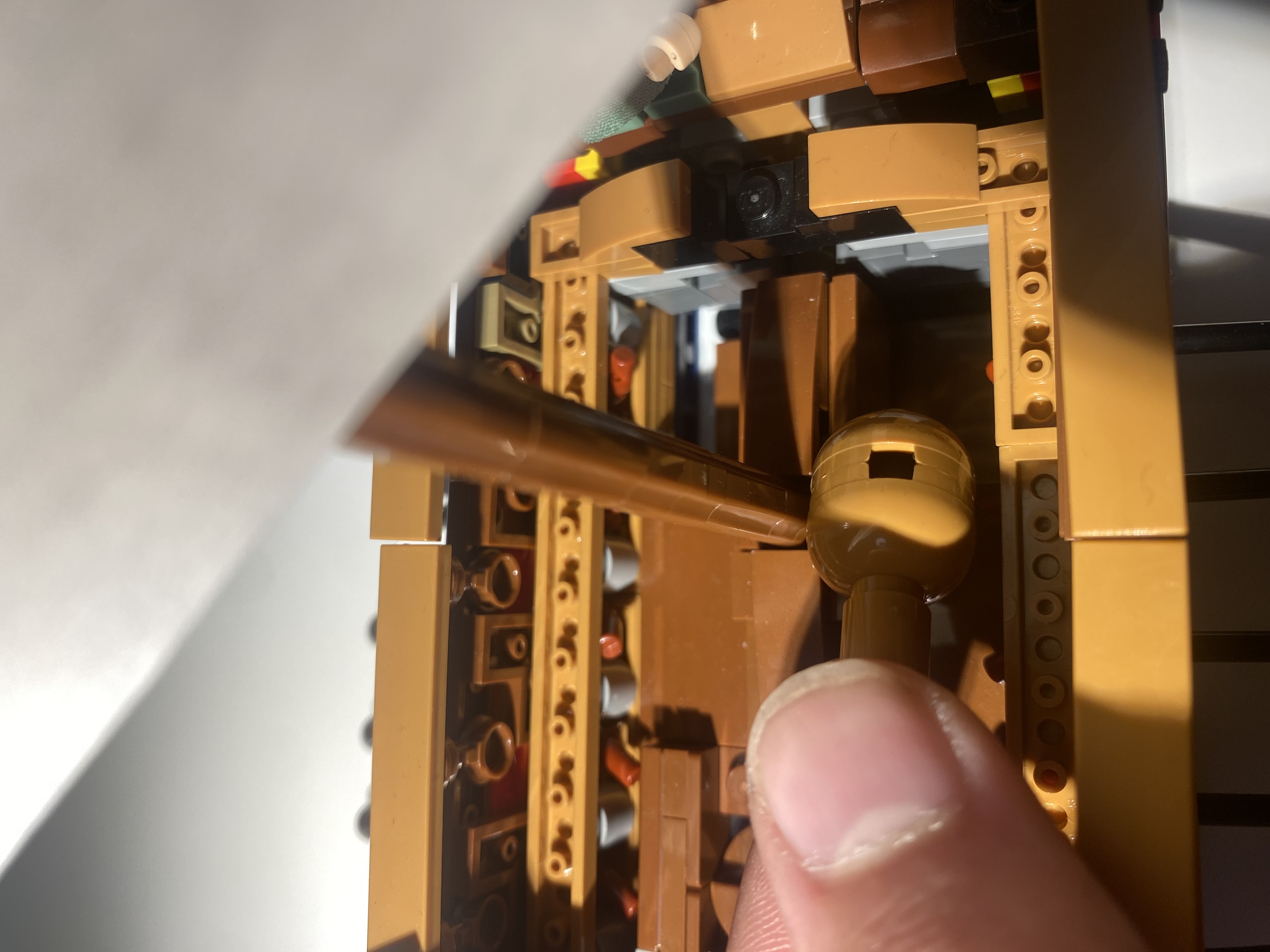 LEGO MOC - Керкур: Продуманы места для амфор, это не мешает работе весел<br />